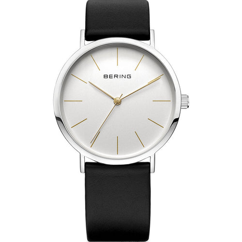 Bering Unisex Uhr Armbanduhr Slim Classic - 13436-001 Lederband