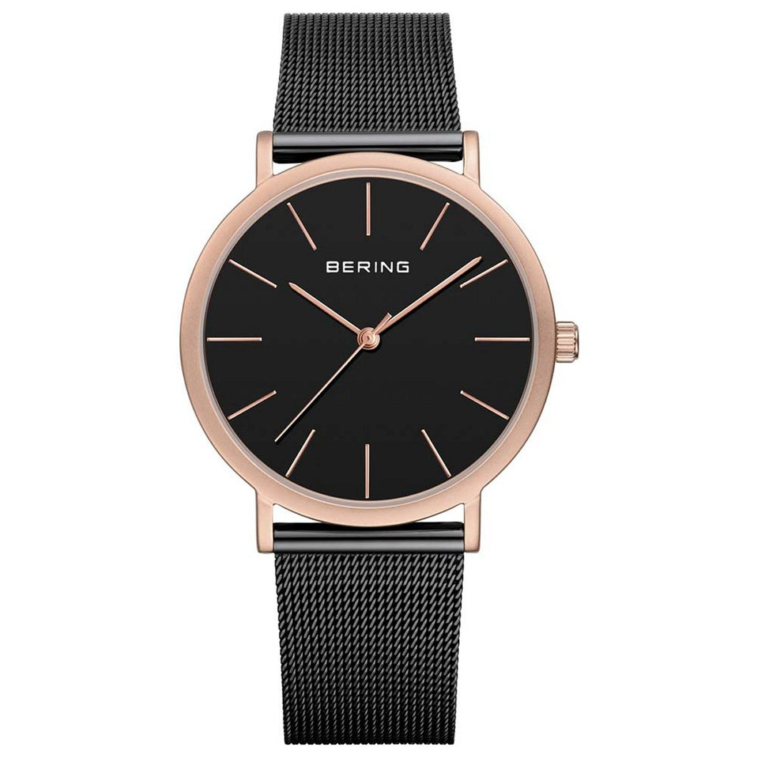 Bering Herren Uhr Armbanduhr Slim Classic - 13436-166-1 Meshband