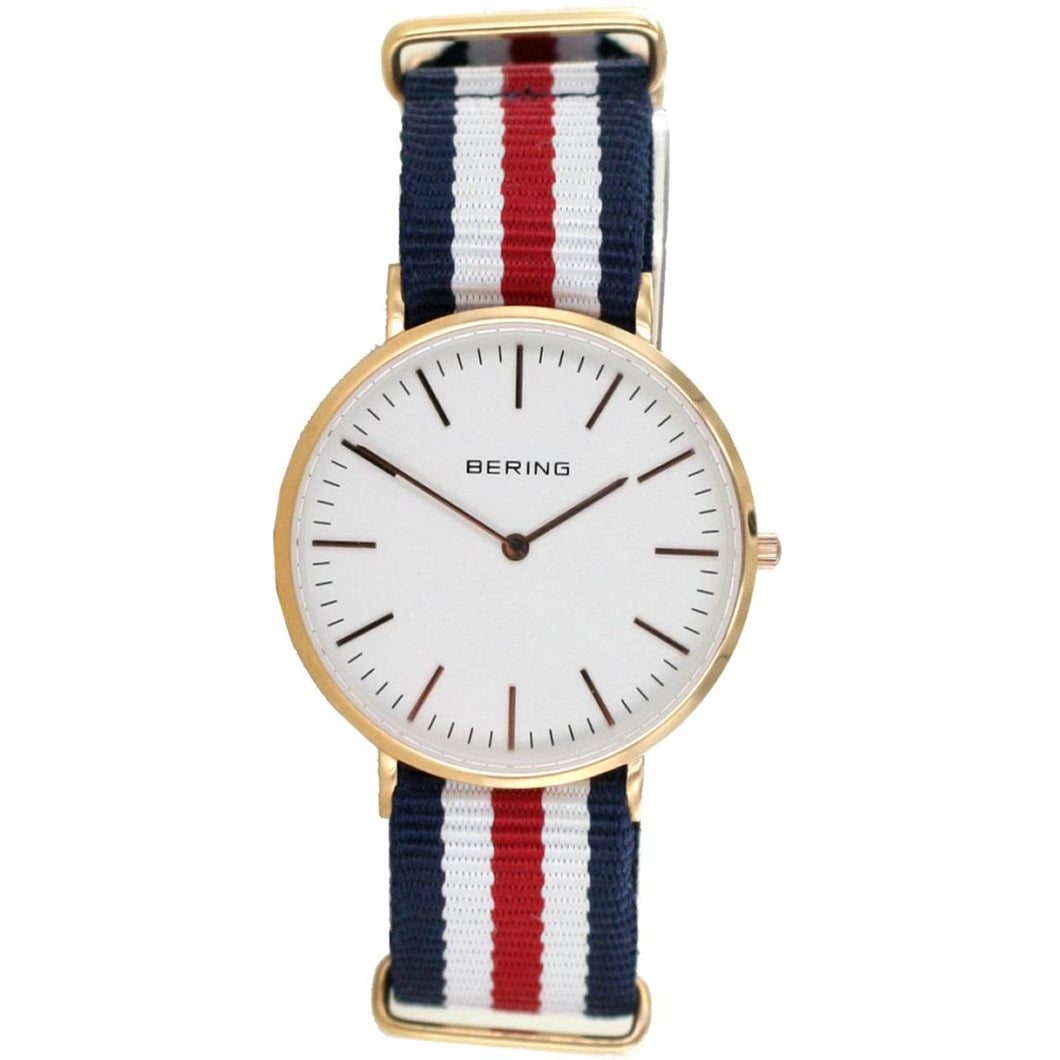 Bering Herren Uhr Armbanduhr Slim Classic - 13738-564 Nylon bunt