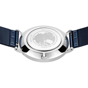Bering Herren Uhr Armbanduhr Classic Small Second Blau - 14040-307 Edelstahl