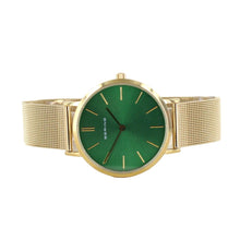Laden Sie das Bild in den Galerie-Viewer, Bering Damen Uhr Armbanduhr Classic Quarz - 14134-331-grün Edelstahl ZB grün