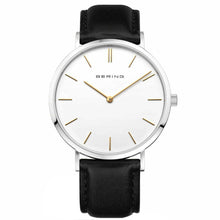 Laden Sie das Bild in den Galerie-Viewer, Bering Herren Uhr Armbanduhr Slim Classic - 14140-401-1 Lederband