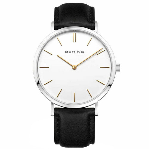 Bering Herren Uhr Armbanduhr Slim Classic - 14140-401-1 Lederband