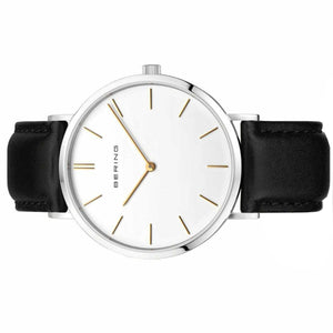 Bering Herren Uhr Armbanduhr Slim Classic - 14140-401-1 Lederband