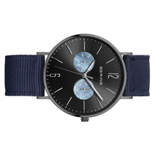 Laden Sie das Bild in den Galerie-Viewer, Bering Unisex Uhr Armbanduhr Classic Multifunktion  - 14240-123-nylon-blau