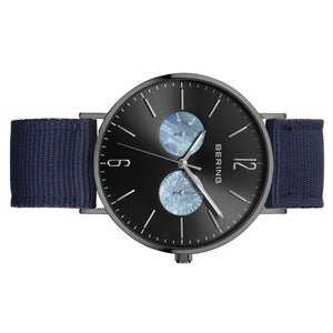 Bering Unisex Uhr Armbanduhr Classic Multifunktion  - 14240-123-nylon-blau