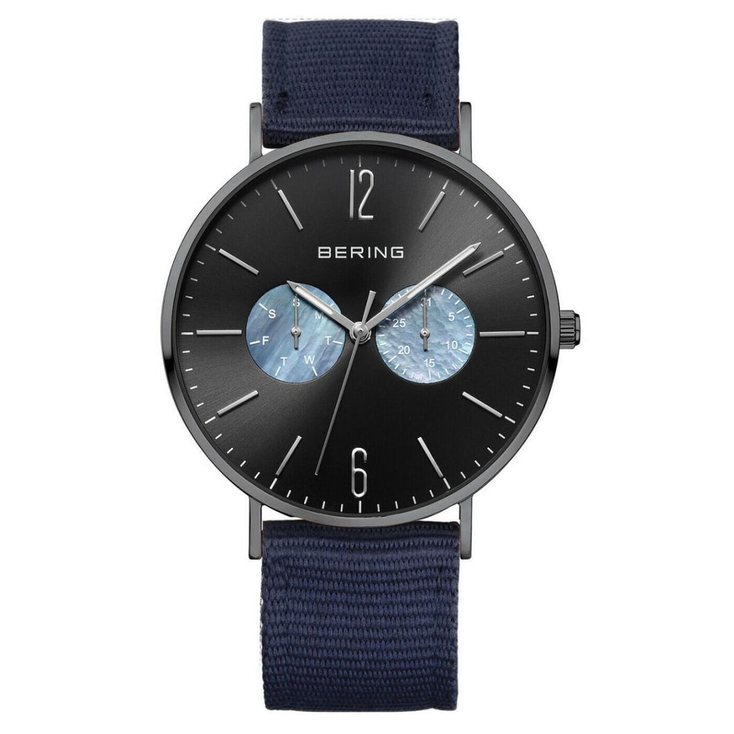 Bering Unisex Uhr Armbanduhr Classic Multifunktion  - 14240-123-nylon-blau