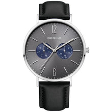 Laden Sie das Bild in den Galerie-Viewer, Bering Unisex Uhr Armbanduhr Ultra Slim - 14240-803 Leder schwarz