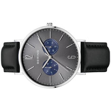 Laden Sie das Bild in den Galerie-Viewer, Bering Unisex Uhr Armbanduhr Ultra Slim - 14240-803 Leder schwarz