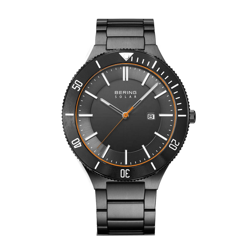 Bering Herren Uhr Armbanduhr Edelstahl grau 14443-779 Solar