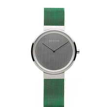 Laden Sie das Bild in den Galerie-Viewer, Bering Damen Uhr Armbanduhr Slim Classic - 14531-000-1-grün Meshband