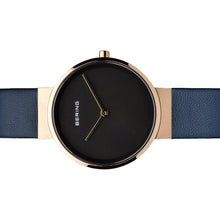 Laden Sie das Bild in den Galerie-Viewer, Bering Damen Uhr Armbanduhr Slim Classic - 14531-166-1 Leder blau