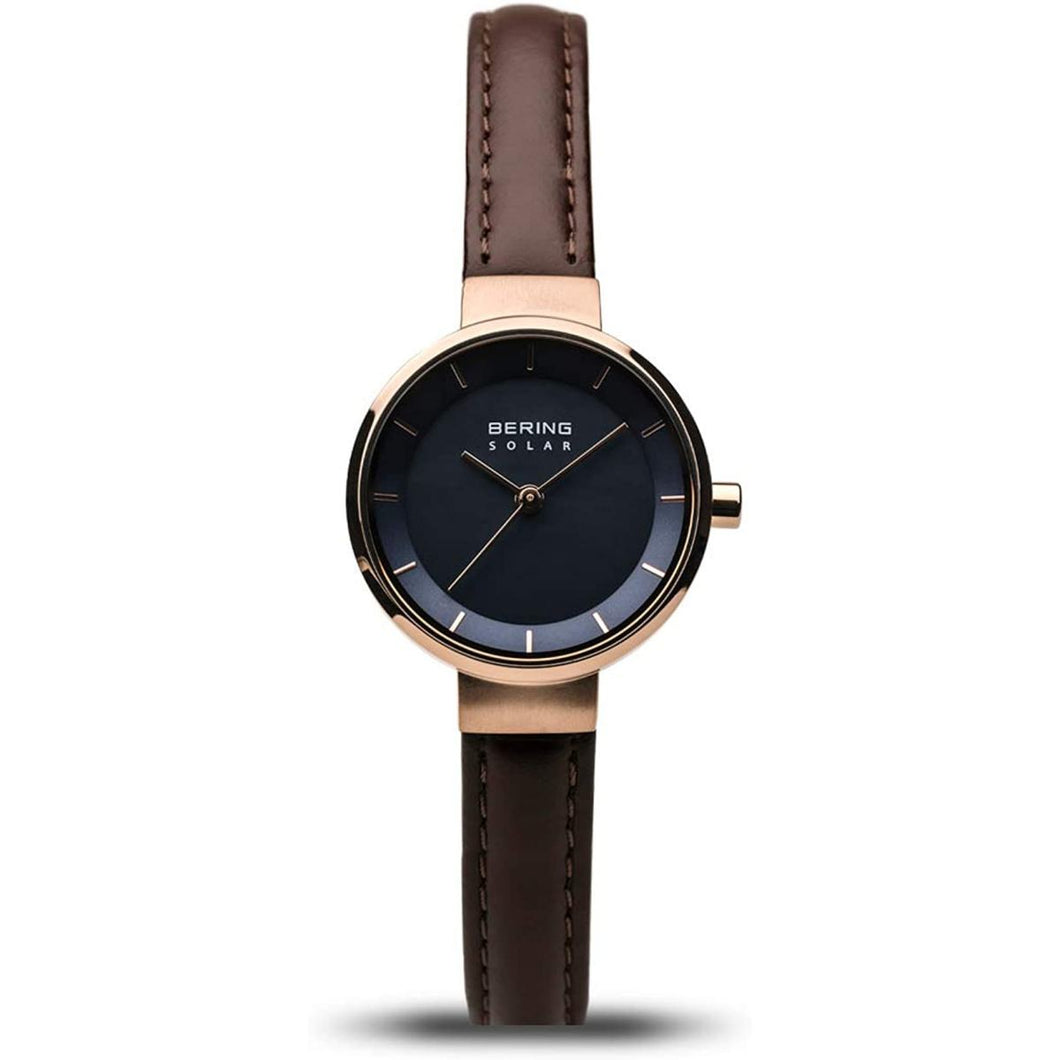 Bering Damen Uhr Armbanduhr Classic Solar - 14627-567 Leder