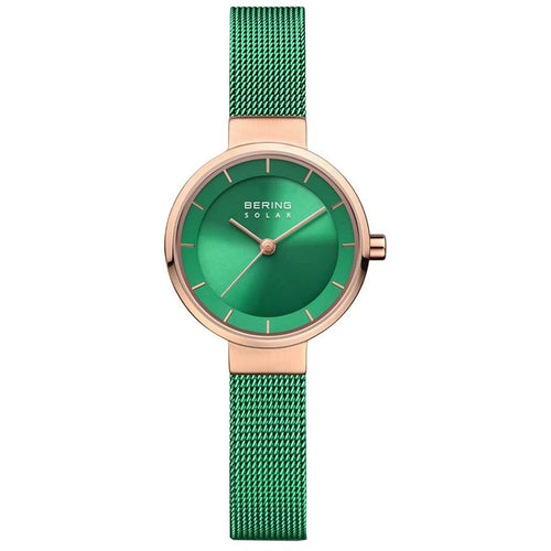 Bering Damen Uhr Armbanduhr Classic Solar - 14627-Charity Meshband