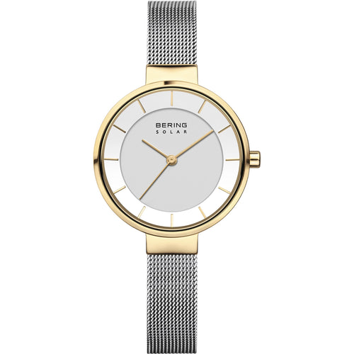 Bering Damen Uhr Armbanduhr Solar Gold  - 14631-024 Edelstahl