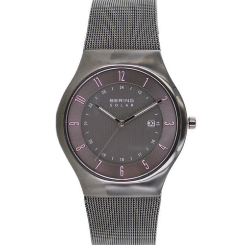 Bering Herren Uhr Armbanduhr Slim Solar Watch - 14640-077-1 Meshband