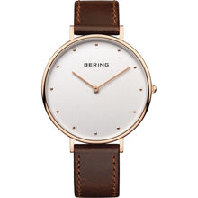 Laden Sie das Bild in den Galerie-Viewer, Bering Damen Uhr Armbanduhr Slim Classic - 14839-564 Leder