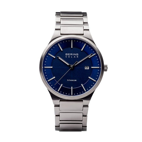 Bering Herren Uhr Armbanduhr Solar Titanium - 15239-777 Edelstahl