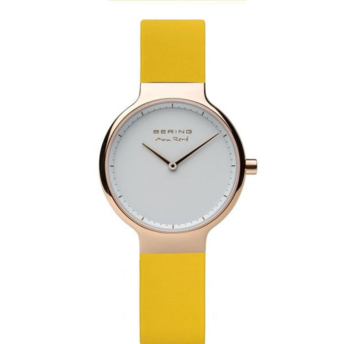 Bering Damen Uhr Armbanduhr Max René - 15531-364-k-silikongelb Silikon