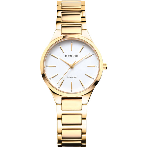 Bering Damen Uhr Armbanduhr Classic Titanium gold - 15630-734