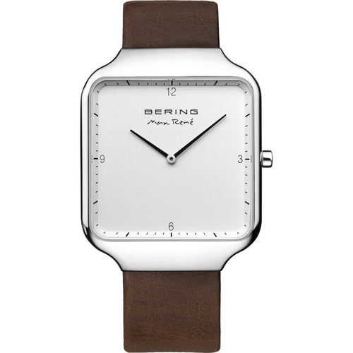 Bering Herren Uhr Armbanduhr Max René Ultra Slim - 15836-504-1 Leder