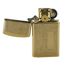 Laden Sie das Bild in den Galerie-Viewer, Zippo Feuerzeug Modell 1652B Slim Brass Venetian