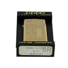 Laden Sie das Bild in den Galerie-Viewer, Zippo Feuerzeug Modell 1652B Slim Brass Venetian