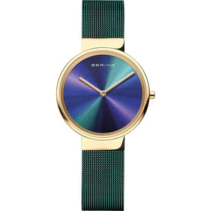 Bering Damen Uhr Armbanduhr Classic Aurora - 19031-828-1 Meshband