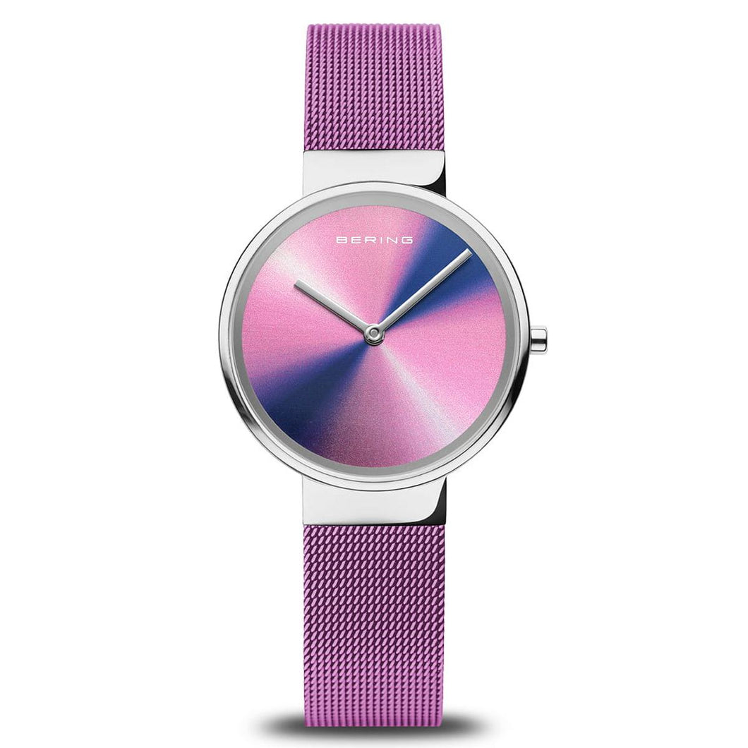 Bering Damen Uhr Armbanduhr Classic Aurora - 19031-909 Meshband