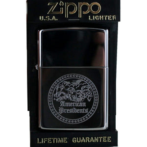 Zippo Feuerzeug Modell silber American Presidents - Mount Rushmore