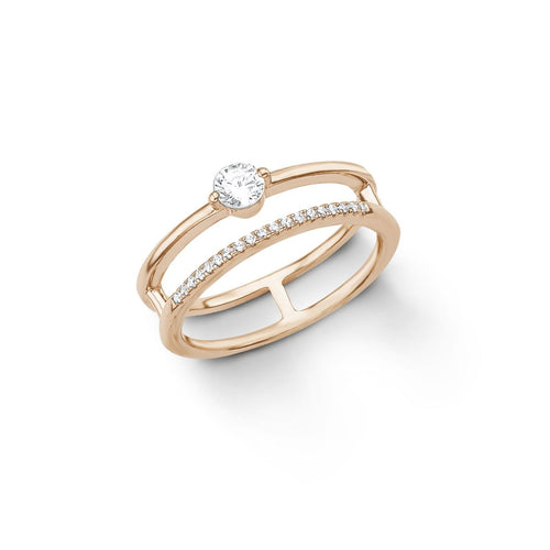 s.Oliver Jewel Damen Ring Silber Roségold Zirkonia 201261