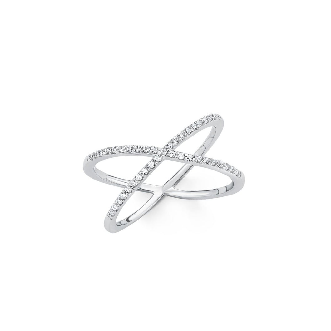 s.Oliver Jewel Damen Ring Silber Zirkonia X-Ring 20151-1