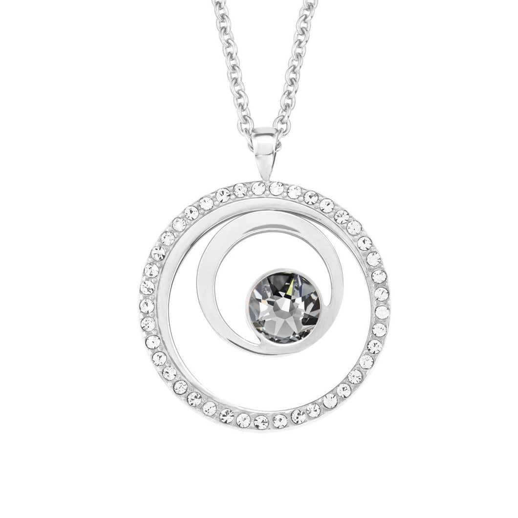 s.Oliver Jewel Damen Kette Collier Edelstahl Kristall Elementen 2015126