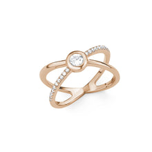 Laden Sie das Bild in den Galerie-Viewer, s.Oliver Jewel Damen Ring Silber Roségold Zirkonia X-Ring 201514