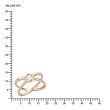 Laden Sie das Bild in den Galerie-Viewer, s.Oliver Jewel Damen Ring Silber Roségold Zirkonia X-Ring 201514