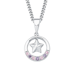 Prinzessin Lillifee Kinder Kids Halskette Silber Zirkonia Stern 2017948