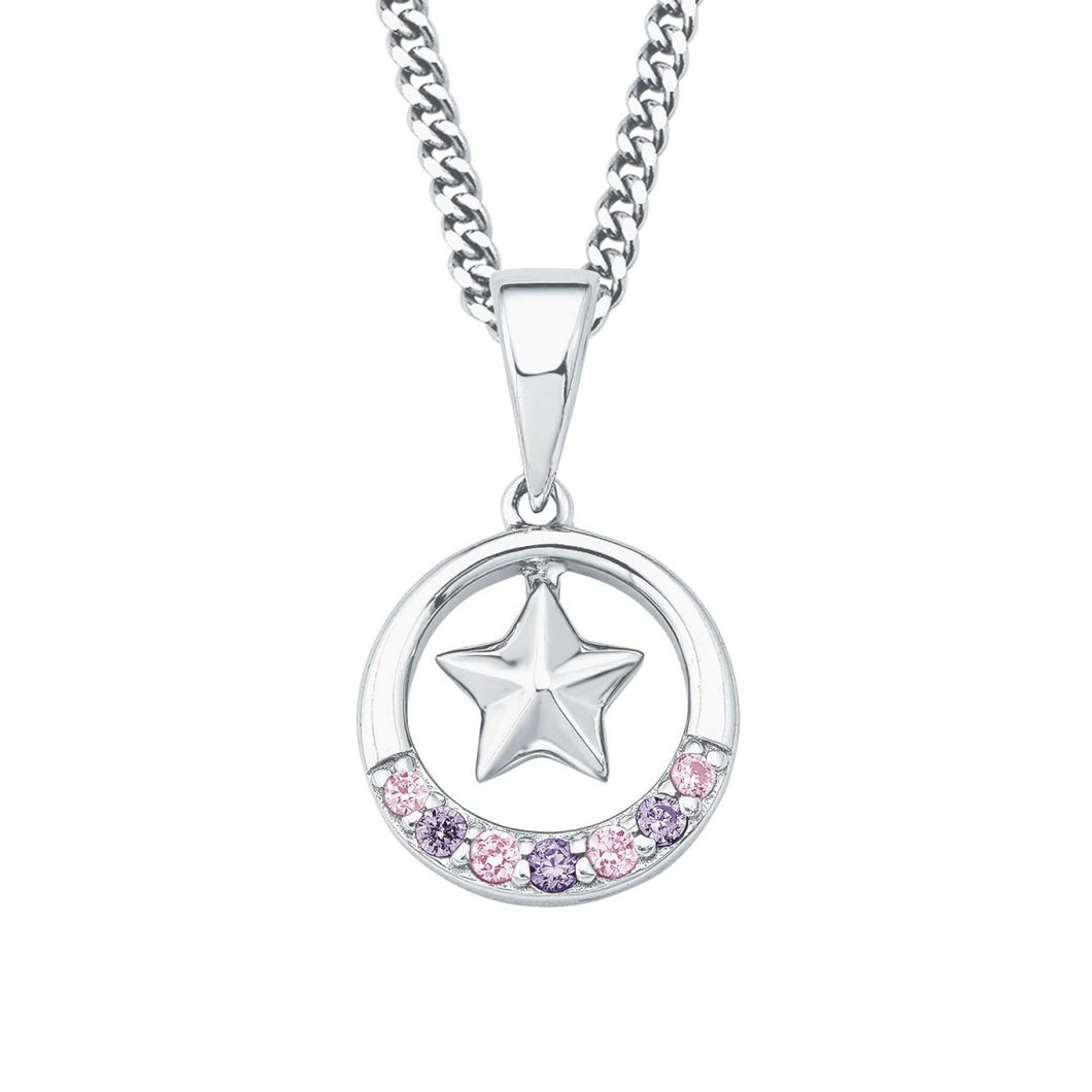 Prinzessin Lillifee Kinder Kids Halskette Silber Zirkonia Stern 2017948