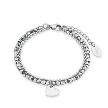 Laden Sie das Bild in den Galerie-Viewer, s.Oliver Jewel Damen Armband Armkette Edelstahl silber Herz 2018344
