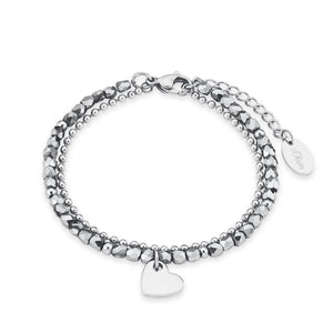s.Oliver Jewel Damen Armband Armkette Edelstahl silber Herz 2018344