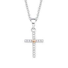 Laden Sie das Bild in den Galerie-Viewer, s.Oliver Jewel Kinder und Jugendliche Kette Silber Zirkonia Kreuz 2018528