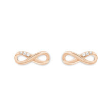 Laden Sie das Bild in den Galerie-Viewer, s.Oliver Jewel Damen Ohrringe Silber Rosé Zirkonia SO PURE Infinity 2019927