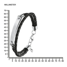 Laden Sie das Bild in den Galerie-Viewer, s.Oliver Jewel Herren Armband ID-Armband Edelstahl Leder 2020903