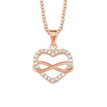 Laden Sie das Bild in den Galerie-Viewer, s.Oliver Jewel Damen Kette Collier Silber Rosé Herz/Infinity 2020988