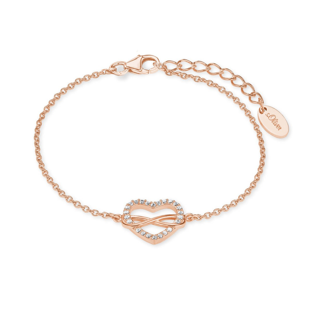 s.Oliver Jewel Damen Armband Silber Rosé Herz/Infinity 2020990