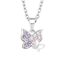 Laden Sie das Bild in den Galerie-Viewer, Prinzessin Lillifee Kinder Kids Halskette Silber Schmetterling 2021103