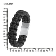 Laden Sie das Bild in den Galerie-Viewer, s.Oliver Jewel Herren Armband Nylon schwarz Edelstahl 2022614