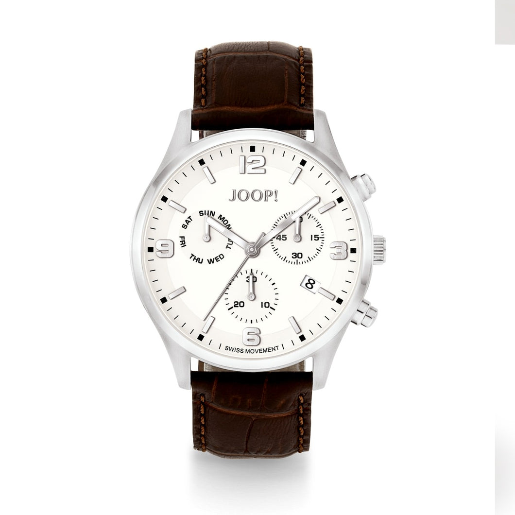 Joop Herren Uhr Armbanduhr Chronograh 2022866 Analog Quarz Leder