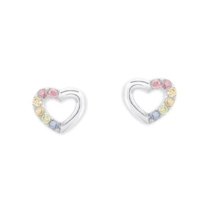 Prinzessin Lillifee Kinder Ohrringe Silber Herz bunt 2024376