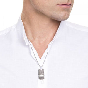 Joop Herren Kette Halskette Edelstahl silber DogTag 2024483