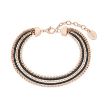 Laden Sie das Bild in den Galerie-Viewer, s.Oliver Jewel Damen Armband Armkette Edelstahl Rose Leder 2026187